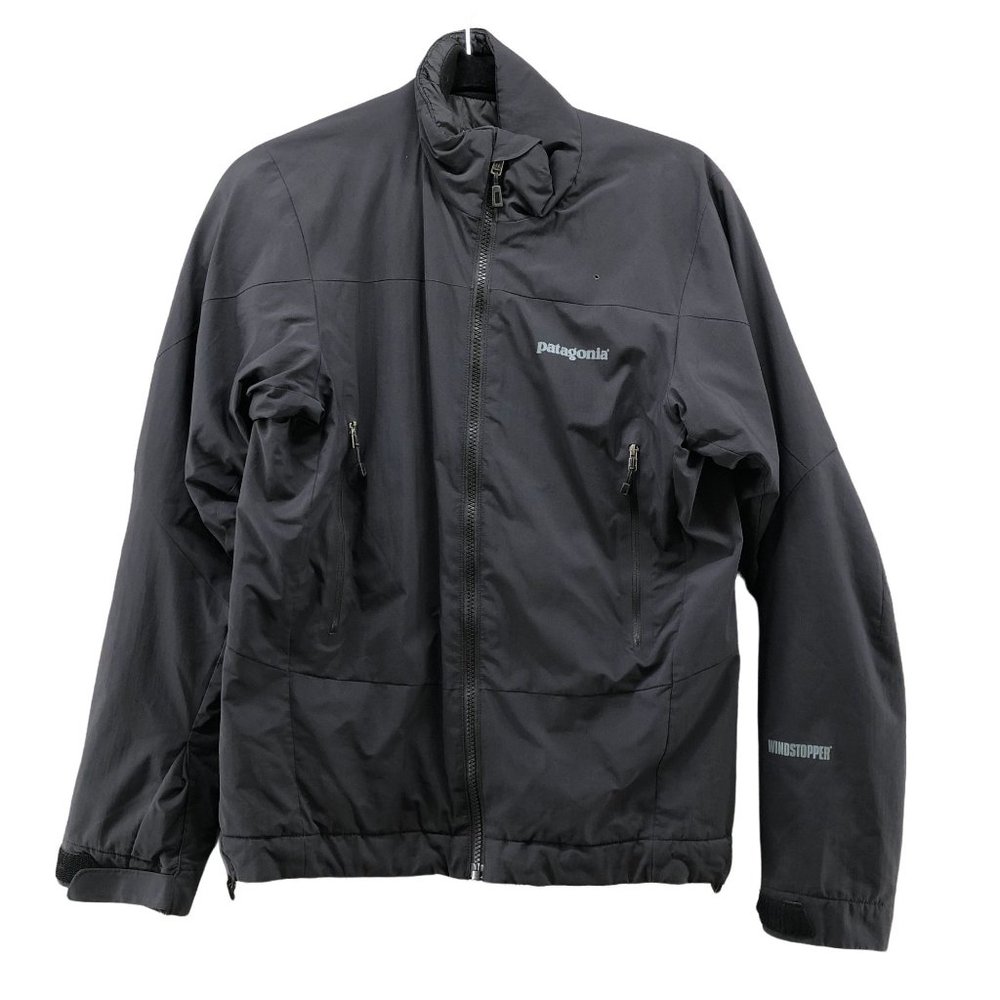 Patagonia Mens Solar Wind Jacket Primaloft Black XS Windstopper Insulated Zip